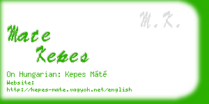 mate kepes business card